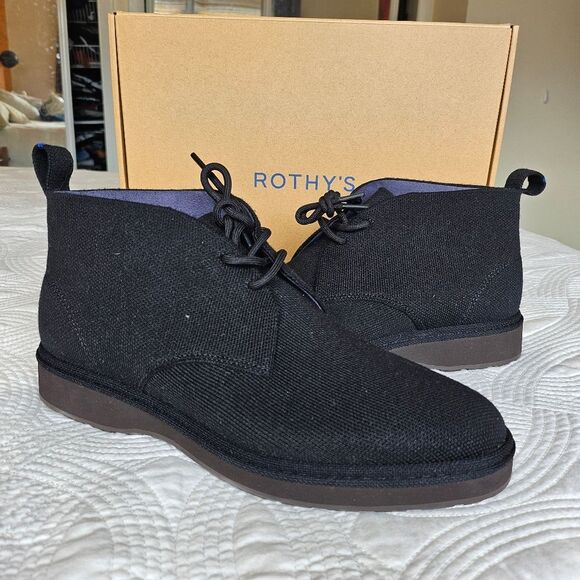 NIB Rothy\'s Chukka Boot Black Shoes 8.5 main image 16